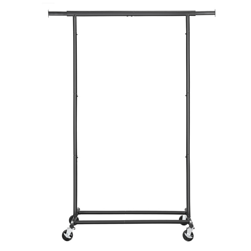 Rebrilliant Fleckenstein Metal Adjustable Rolling Clothes Rack